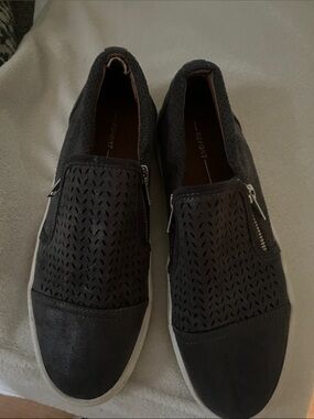 Report Women's Dark Gray Perforated Slip-On Loafers